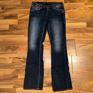 Silver Super Stretch Aiko Mid Boot Jeans